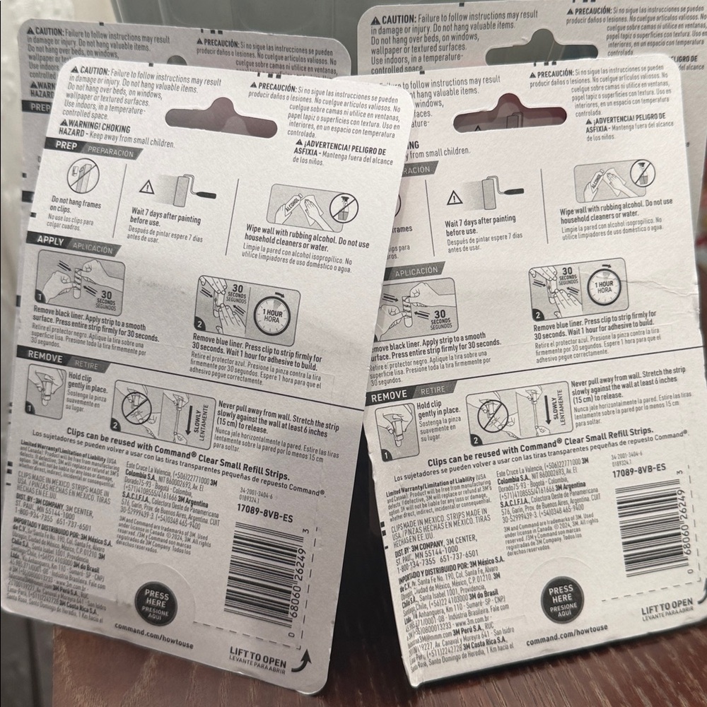 NEW…Command Cream Speckled Spring Clips…. - Picture 3 of 5